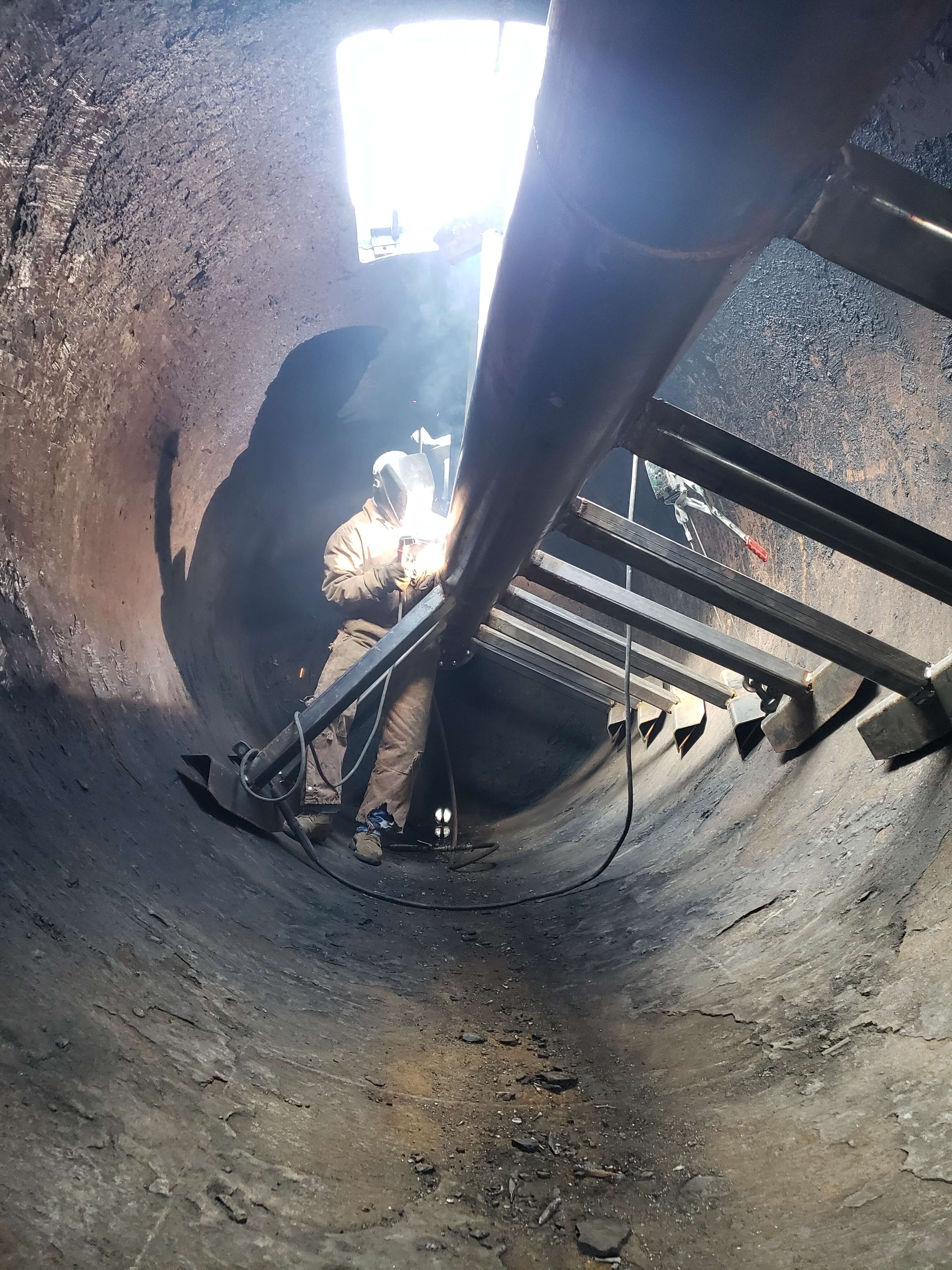 Mobile welding truck on a job site